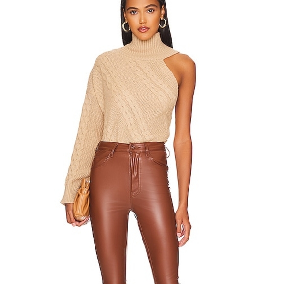 Single-Sleeve Turtleneck Sweater - Picture 5 of 5